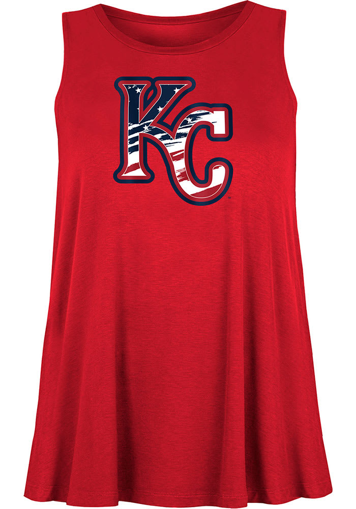 Kansas City Royals Womens Red 4th of July Tank Top