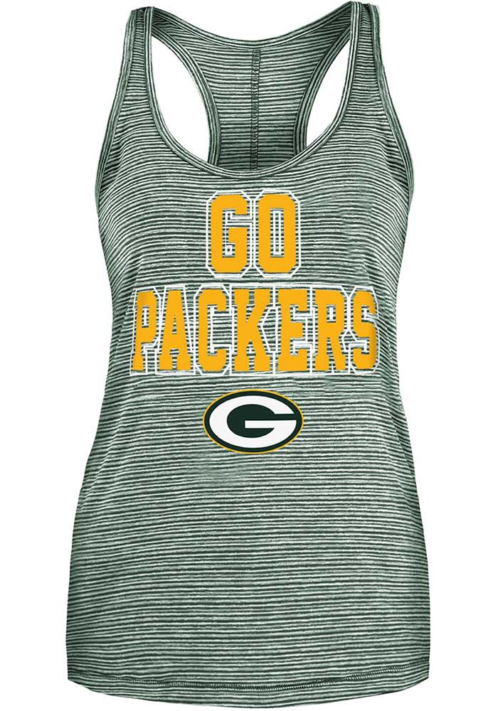 New Era Green Bay Packers Women's Green Space Dye Tank Top, Green, 83% Cotton / 9% Rayon / 8% SPANDEX, Size S, Rally House