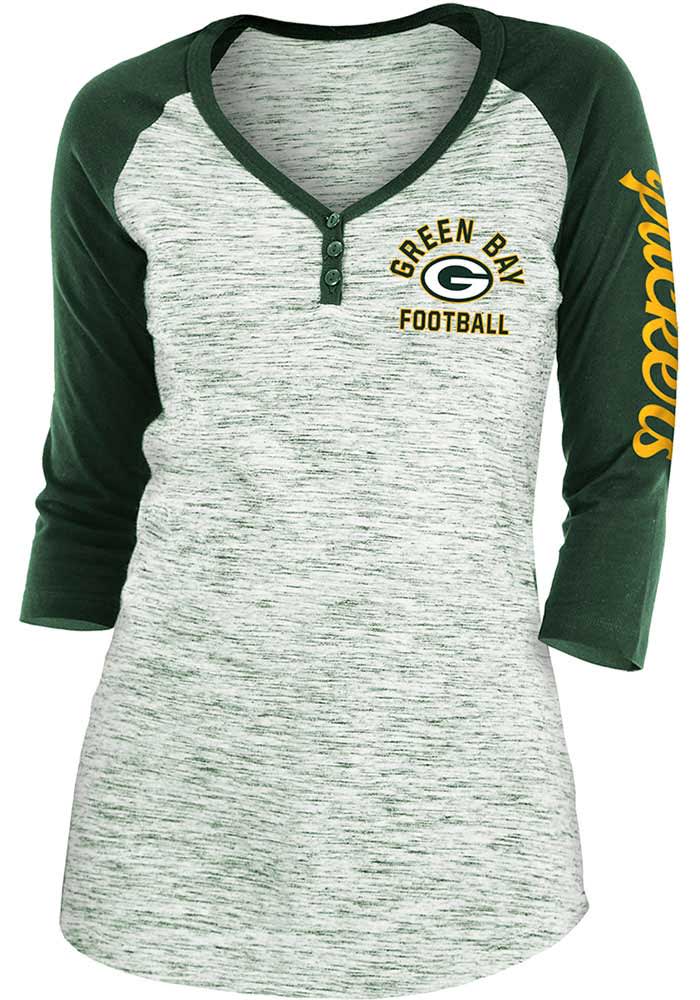 Women's New Era Green Green Bay Packers Space Dye Tank Top