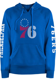 New Era Philadelphia 76ers Womens Blue Fleece Hooded Sweatshirt