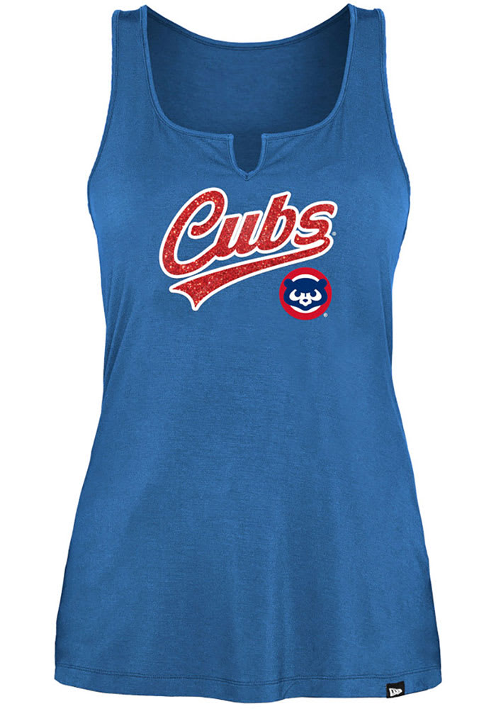 Chicago Cubs Womens Blue Jersey Tank Top