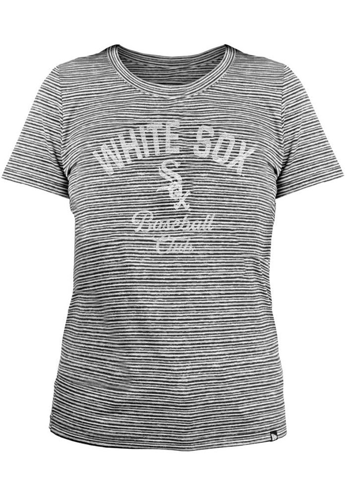 Chicago White Sox Womens Black Space Dye Short Sleeve T-Shirt