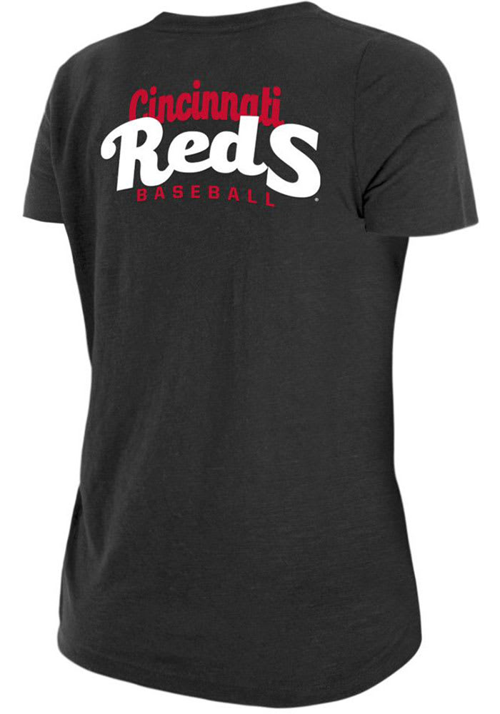 New Era Cincinnati Reds Womens Front Twist Short Sleeve T-Shirt