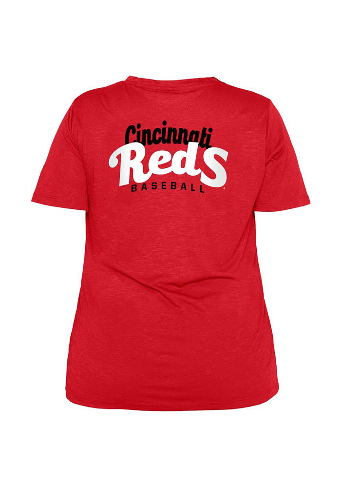 New Era Cincinnati Reds Womens Front Twist Short Sleeve T-Shirt