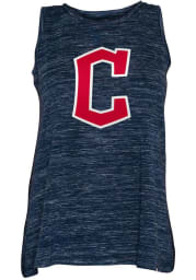 Cleveland Guardians Womens Navy Blue Space Dye Tank Top