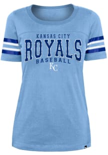 New Era Kansas City Royals Womens Light Blue Brushed Short Sleeve T-Shirt