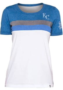 New Era Kansas City Royals Womens White Brushed Short Sleeve T-Shirt