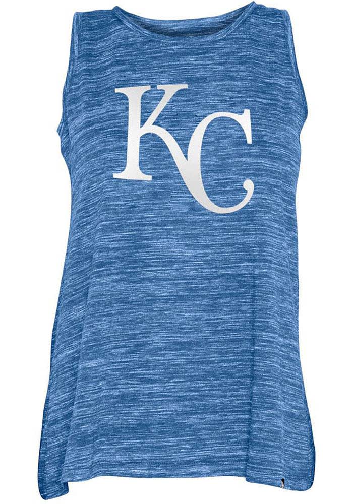 New Era Kansas City Royals Women's Blue Space Dye Short Sleeve T-Shirt, Blue, 60% Cotton / 40% POLYESTER, Size M, Rally House