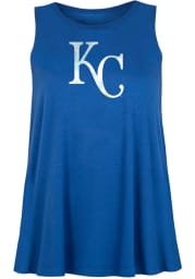 Kansas City Royals Womens Blue Cut off Tank Top