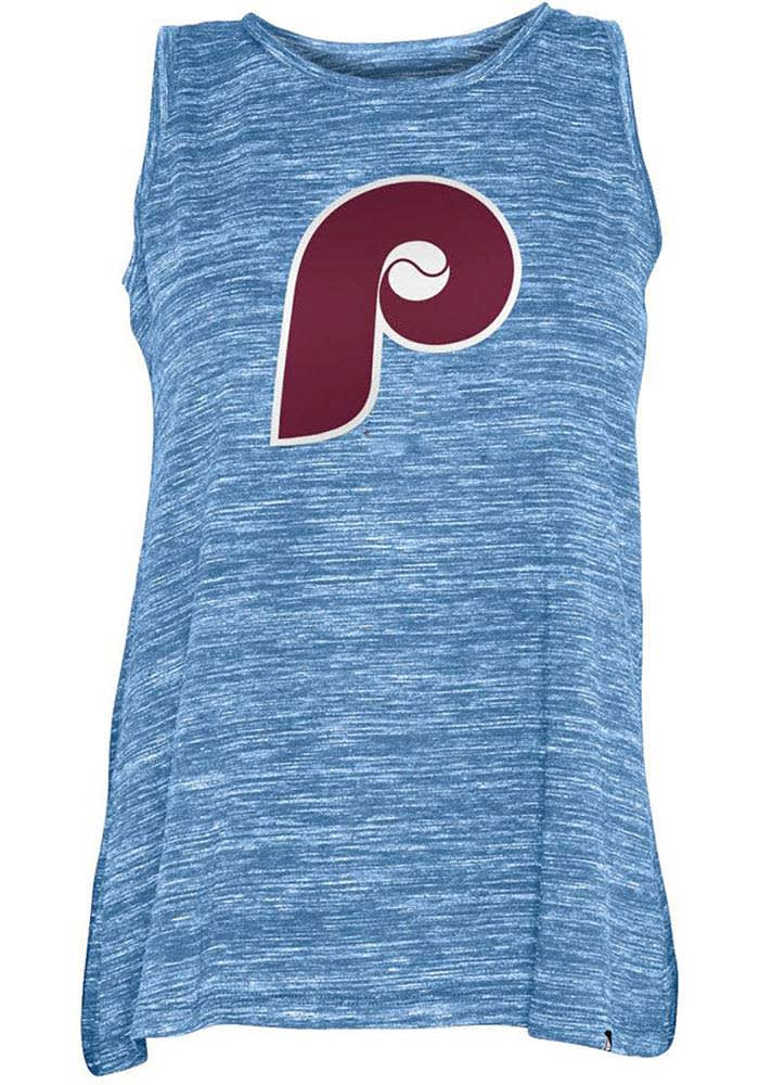 New Era Philadelphia Phillies Womens Space Dye T-Shirt - Blue