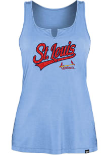 New Era St Louis Cardinals Womens Light Blue Jersey Tank Top