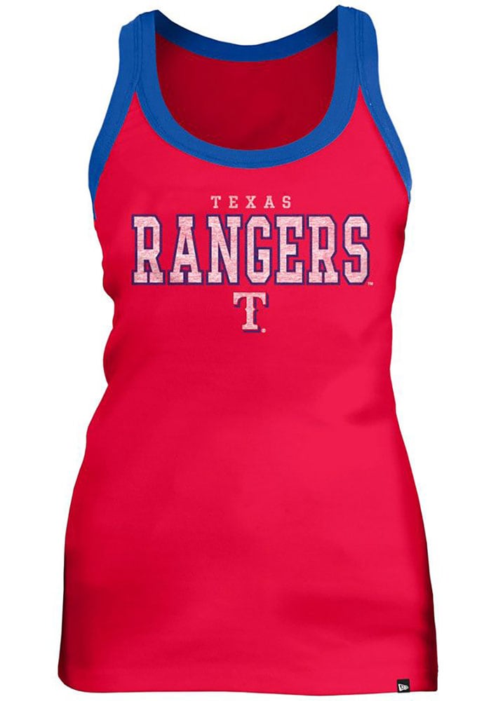 New Era Women's Red Texas Rangers Active Racerback Tank Top