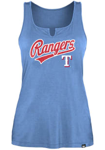 New Era Texas Rangers Womens Light Blue Jersey Tank Top