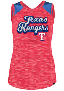 New Era Texas Rangers Womens Red Space Dye Tank Top