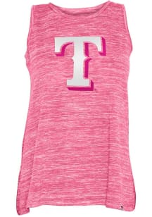 New Era Texas Rangers Womens Pink Space Dye Tank Top