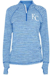 New Era KC Royals Womens Light Blue Space Dye 1/4 Zip Pullover