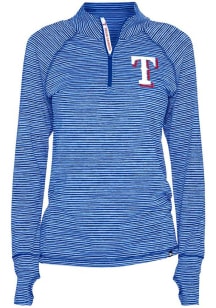 New Era Texas Rangers Womens Blue Space Dye 1/4 Zip Pullover