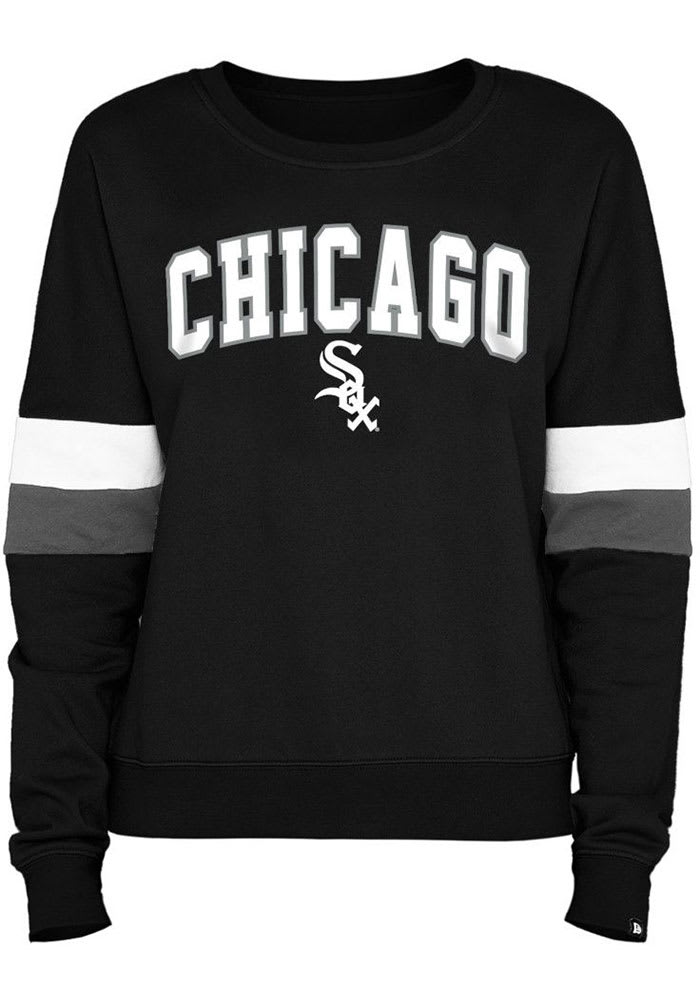 Women's Chicago White Sox New Era Black Plus Size Space Dye Raglan