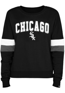 New Era Chicago White Sox Womens Black Contrast Crew Sweatshirt