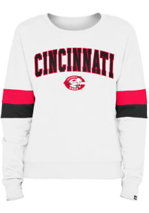 New Era Cincinnati Reds Womens White Contrast Crew Sweatshirt