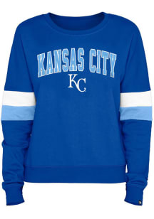 New Era Kansas City Royals Womens Blue Contrast Crew Sweatshirt