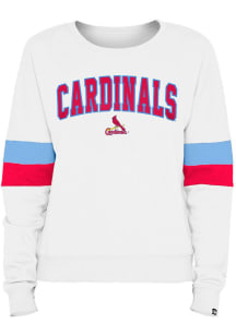 New Era St Louis Cardinals Womens White Contrast Crew Sweatshirt