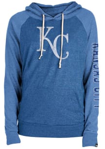 New Era Kansas City Royals Womens Blue Contrast Hooded Sweatshirt