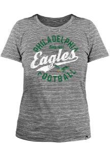 New Era Philadelphia Eagles Womens Black Space Dye T-Shirt
