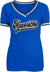 New Era Dallas Mavericks Womens Blue Triblend Short Sleeve T-Shirt