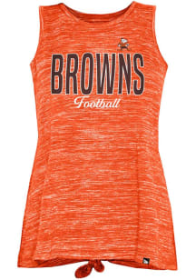 New Era Cleveland Browns Womens Orange Space Dye Tank Top