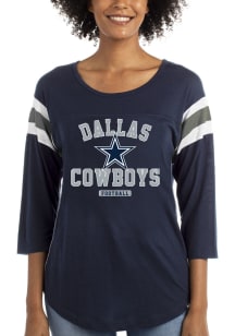 New Era Dallas Cowboys Womens Navy Blue Athletic LS Tee