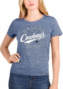 New Era Dallas Cowboys Womens Navy Blue Space Dye Short Sleeve T-Shirt