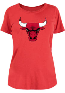 New Era Chicago Bulls Womens Red Scoop T-Shirt