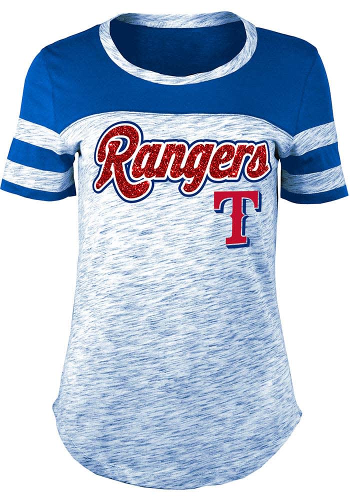 New Era / Women's Texas Rangers Space Dye Blue T-Shirt