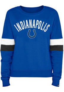 New Era Indianapolis Colts Womens Blue Contrast Crew Sweatshirt