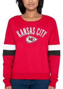 New Era Kansas City Chiefs Womens Red Contrast Crew Sweatshirt