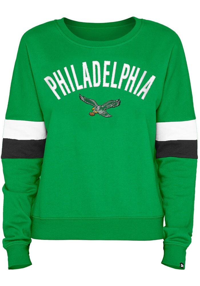 Philadelphia Eagles 47 Crew Sweatshirt Womens Kelly Green Emerson Long  Sleeve