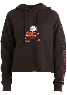 New Era Cleveland Browns Womens Brown Athletic Hooded Sweatshirt