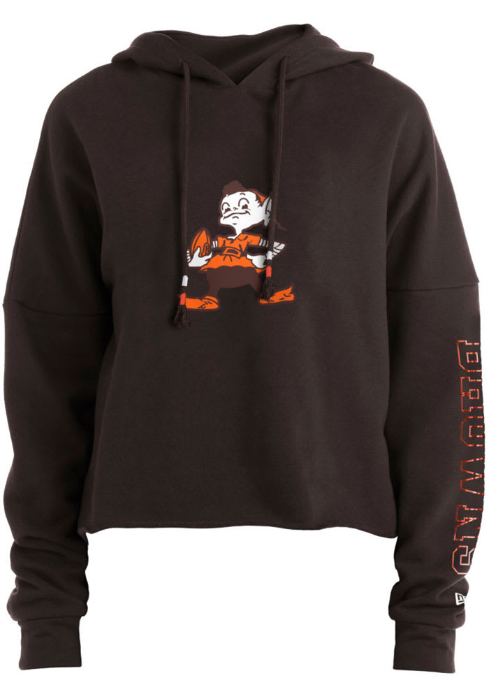 Cleveland Browns Womens Brown Athletic Hooded Sweatshirt