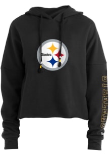 New Era Pittsburgh Steelers Womens Black Athletic Hooded Sweatshirt