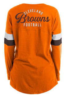 New Era Cleveland Browns Womens Orange Athletic LS Tee