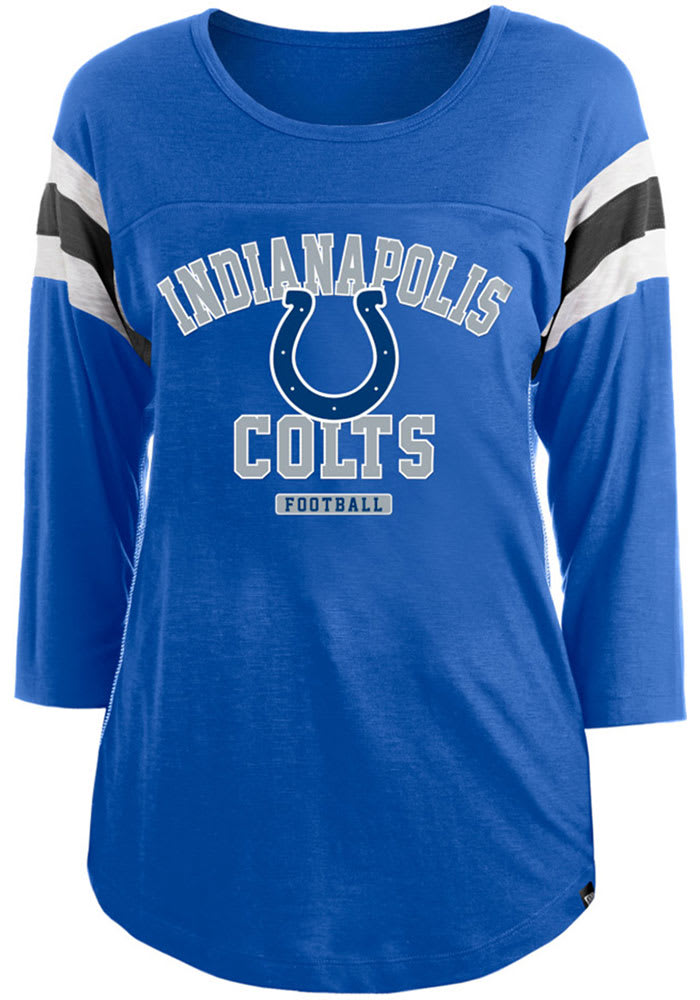 Football Fan Shop Officially Licensed NFL Ladies Marathon Long-Sleeve Top - Colts - Blue