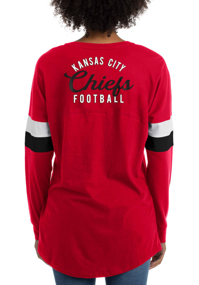 Football Fan Shop Officially Licensed NFL Ladies Marathon Long-Sleeve Top - Chiefs - Red