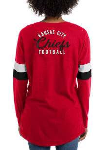 New Era Kansas City Chiefs Womens Red Athletic LS Tee