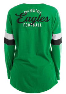 New Era Philadelphia Eagles Womens Kelly Green Athletic LS Tee