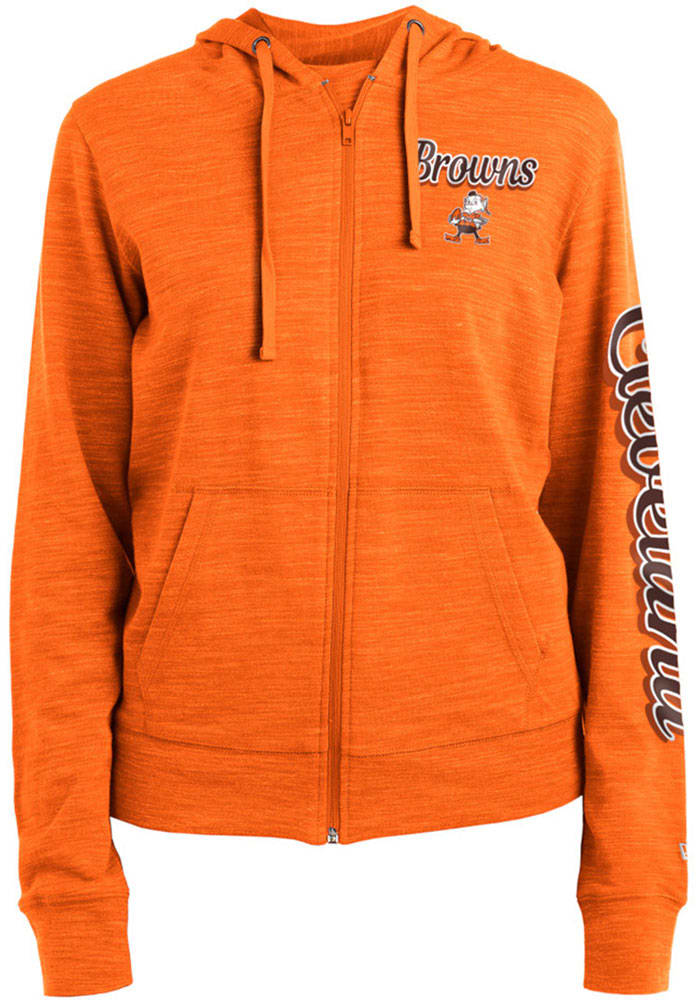 New Era Women's Cleveland Browns Brown Space Dye Full-Zip Jacket