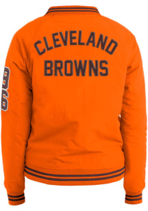 New Era Cleveland Browns Womens Orange Snap Heavy Weight Jacket