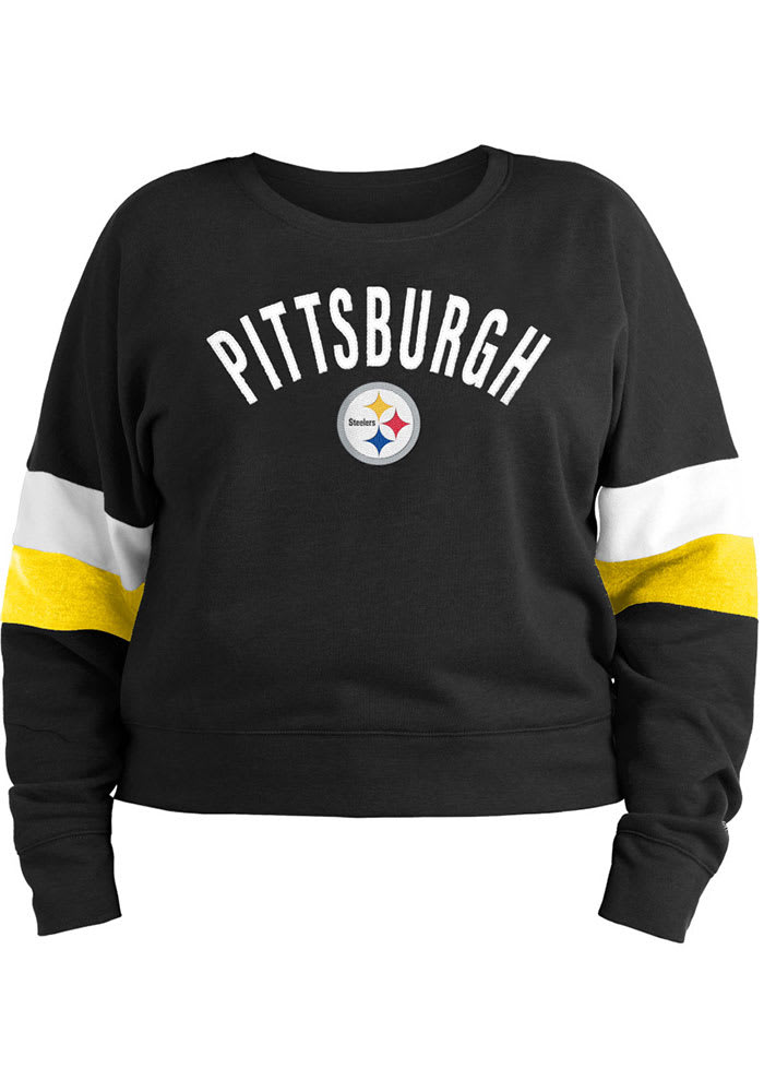 New Era Pittsburgh Steelers Womens Grey Cozy Crew Sweatshirt