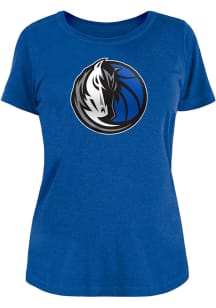 New Era Dallas Mavericks Womens Blue Scoop T-Shirt