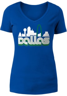 New Era Dallas Mavericks Womens Blue City Edition Short Sleeve T-Shirt